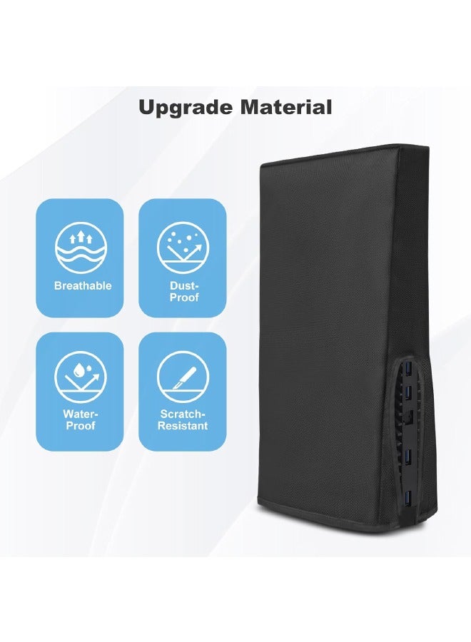 Dust Cover for PS5 Game Console, Anti-Scratch Waterproof Protective Case, Dust Sleeve Guard Cover Compatible for PlayStation 5 Digital Edition & Disc Edition, Black  - Image 5