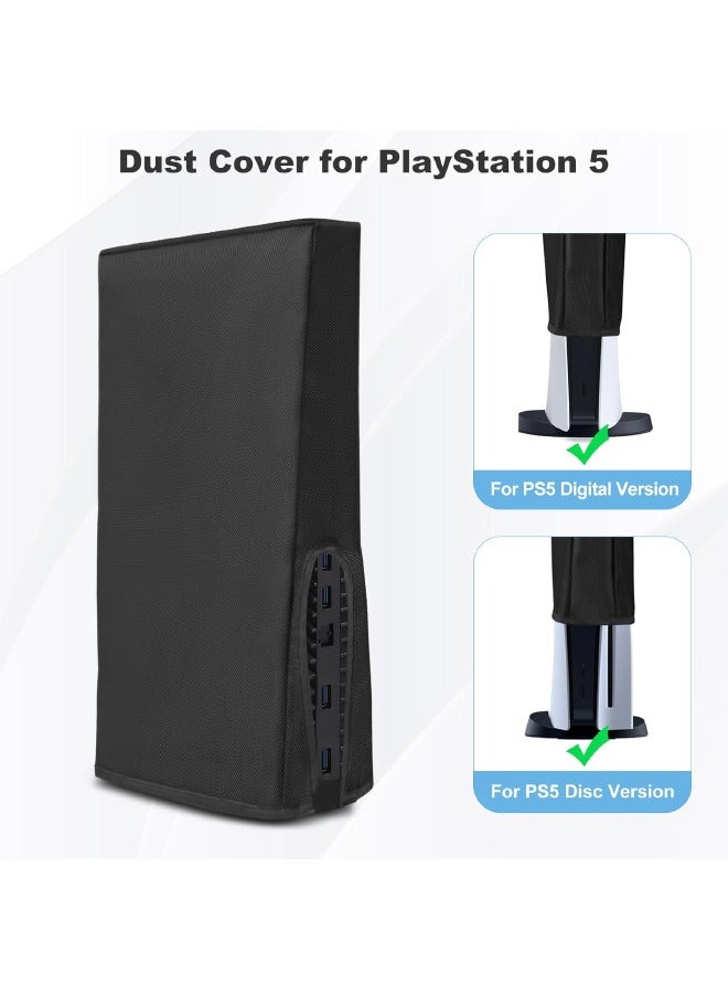 Dust Cover for PS5 Game Console, Anti-Scratch Waterproof Protective Case, Dust Sleeve Guard Cover Compatible for PlayStation 5 Digital Edition & Disc Edition, Black  - Image 3