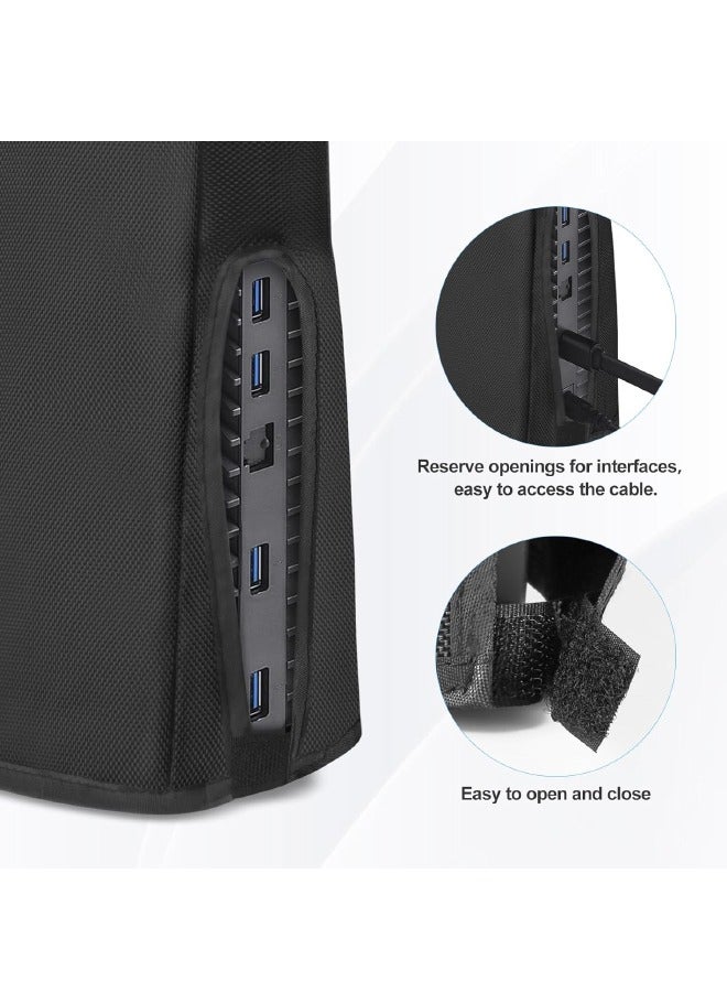Dust Cover for PS5 Game Console, Anti-Scratch Waterproof Protective Case, Dust Sleeve Guard Cover Compatible for PlayStation 5 Digital Edition & Disc Edition, Black  - Image 4