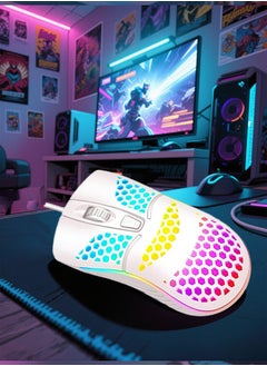 Univer Tang USB Gaming Mouse, Honeycomb Hollow Design Ergonomic Wired Mouse with Backlight, up to 6400 DPI, RGB Gaming Mouse for Mac, Laptop, Computer, PC  - Image 5