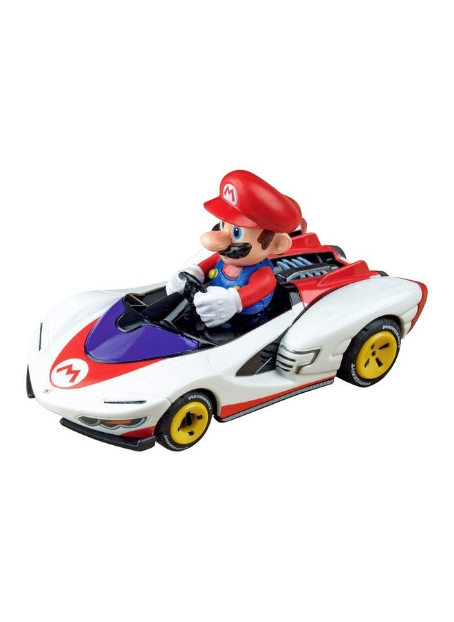 Carrera Carrera 64182 Mario Kart P-Wing Mario 1:43 Scale Analog Slot Car Racing Vehicle GO!!! Slot Car Toy Race Track Sets 