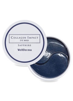 Wellderma WELLDERMA Collagen Impact Sapphire Eye Mask 60 Sheets  NOURISHing ENRICHed Moisturizing Hydrogel Eye Patches Wrinkles Collagen Under Eye for Dark Circles Dry and Dull Skin 