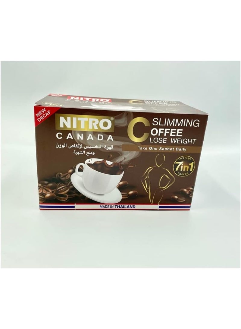 NITRO CANADA 7 in 1 Slimming Coffee for Weight Loss - 12 Bags - Image 1