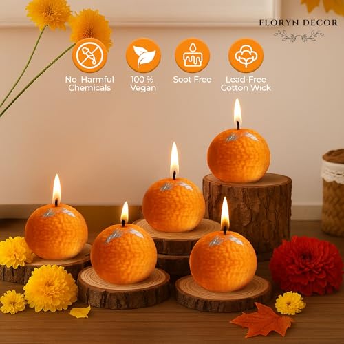 Floryn Decor Ladoo Candle | Decorative Soy Wax Candle | Unscented | 4x4 cm | Festive Home Decor & Gifting (6) - Image 2