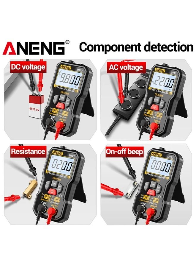 ANENG M127 Black Digital Multimeter 4000 Counts NCV Voltage Detection Dual Mode - Image 3