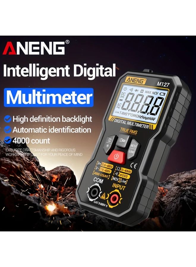 ANENG M127 Black Digital Multimeter 4000 Counts NCV Voltage Detection Dual Mode - Image 2