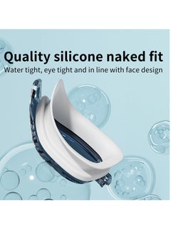 TAPIT Swim Goggles and Cap Set Men Women Adult Swimming Goggles for Men UV Protection Silicone Swim Cap No Leaking Anti Fog Swim Goggles for Adult Bring earplugs (White)  - Image 5