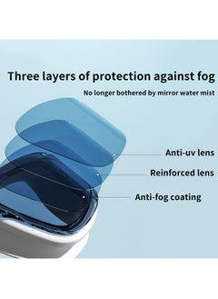 TAPIT Swim Goggles and Cap Set Men Women Adult Swimming Goggles for Men UV Protection Silicone Swim Cap No Leaking Anti Fog Swim Goggles for Adult Bring earplugs (White)  - Image 3