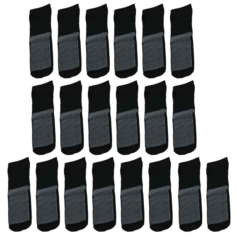 10 Pairs Spring and Autumn Short Silk Socks Ladies Bottom Massage Socks Silk Stockings for Women(Black) - Image 3