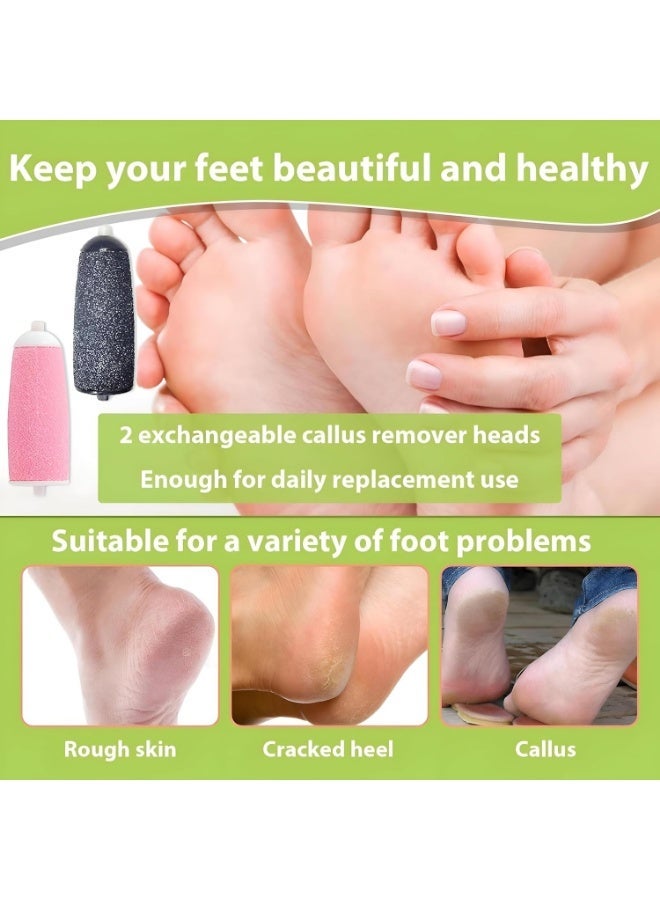 Rechargeable electric foot exfoliator with LED light, ideal for foot care and gently removing dead skin and cracked heels for soft feet at home. - Image 5