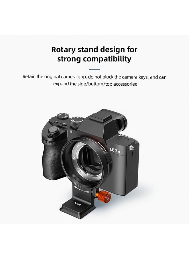 VRIG - 65.9mm Rotatable Tripod Mount Ring Lens Collar Foot with Quick Release Plate 1/4in & 3/8in Threaded Holes Compatible with Sony A6000/A6100/A6300/A6400/A7SA7S2/A7S3/ZVE-1/ZVE-10/FX30/A7C/A7M - Image 1