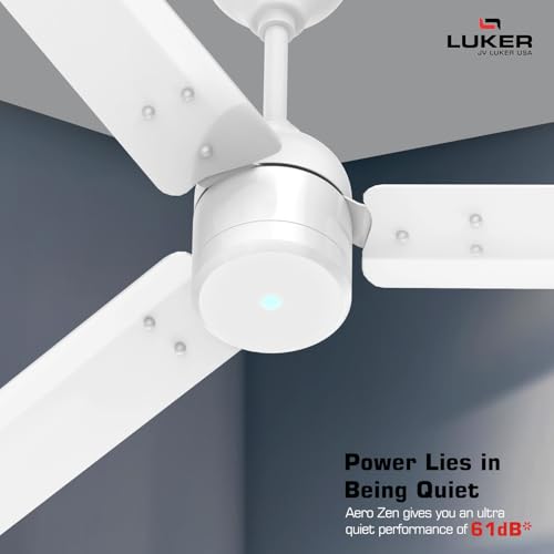 LUKER JVLuker USA Aero Zen 1200mm BLDC Ceiling Fan with IR Remote BEE 5 Star 65% Energy Saving High Speed Air Delivery Low Noise LED Indicator Reverse Mode for Living & Bedroom White 3 Yrs Warranty - Image 3