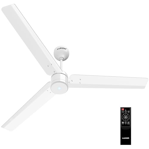LUKER JVLuker USA Aero Zen 1200mm BLDC Ceiling Fan with IR Remote BEE 5 Star 65% Energy Saving High Speed Air Delivery Low Noise LED Indicator Reverse Mode for Living & Bedroom White 3 Yrs Warranty - Image 1