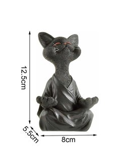 Oasisgalore Black Cat Figurine, Yoga & Meditation Decor, Perfect Gift for Cat Lovers.  - Image 2