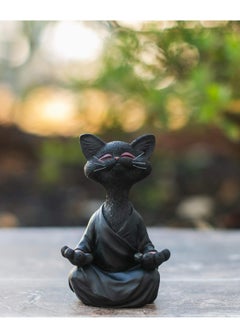 Oasisgalore Black Cat Figurine, Yoga & Meditation Decor, Perfect Gift for Cat Lovers.  - Image 4