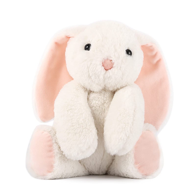 TCBunny Baby Bunny Bedtime Stuffed Animal Plush Toy Easter Stuffer Gifts for Girls, Boys, Kids 11" (White) - Image 1