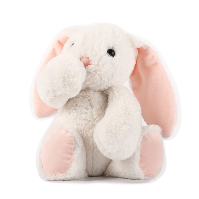 TCBunny Baby Bunny Bedtime Stuffed Animal Plush Toy Easter Stuffer Gifts for Girls, Boys, Kids 11" (White) - Image 2