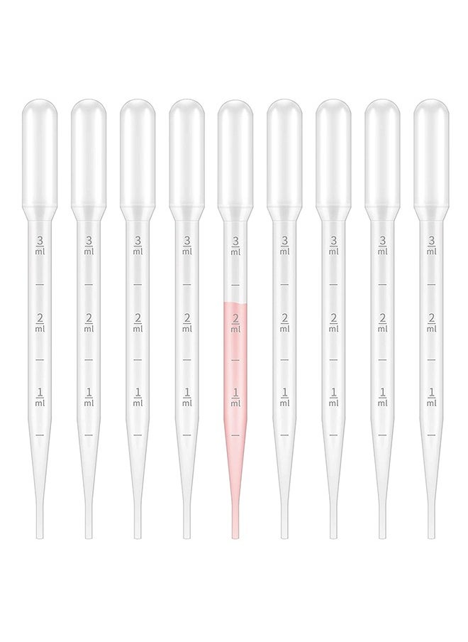 Generic 100 Pcs Pasteur Pipettes 3ml, Disposable Plastic Transfer Pipette Dropper Graduated Calibrated Lab Pipettes for Science Laboratory, Experiment, Make up Tool  - Image 3