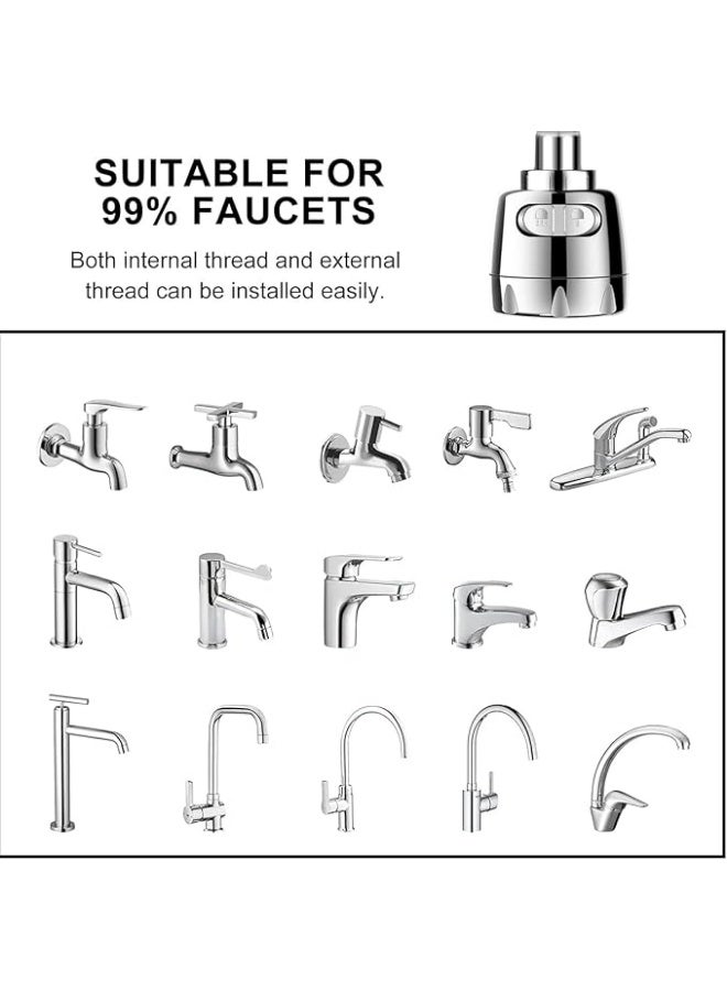 Kitchen Faucet Sprayer Attachment, Movable Faucet Extender for Kitchen Sink, 360° Rotatable Sink Faucet Head Anti-Splash Tap Booster Shower and Water Saving Faucet - Image 2