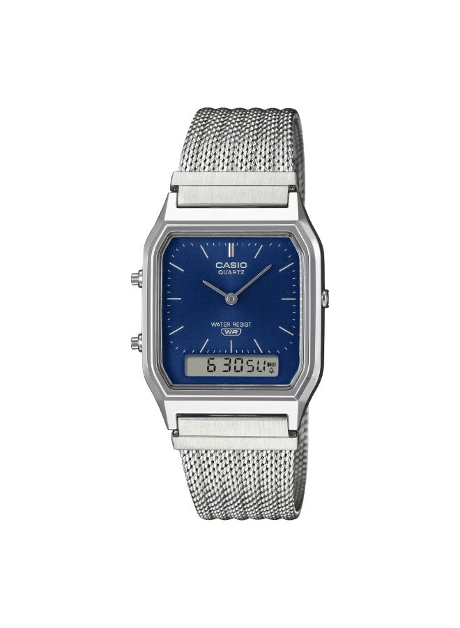 CASIO VINTAGE UNISEX WATCH AQ-230EM-2ADF-38.8 × 29.8 × 8.1 mm - Image 1
