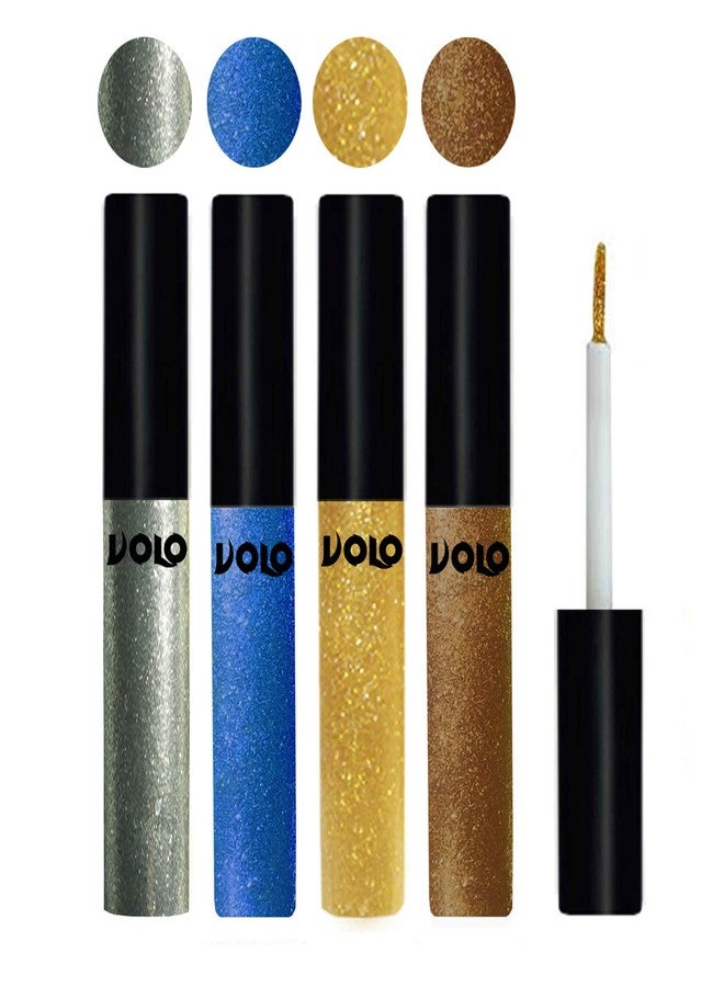 Volo WATERPROOF GLITTER EYE LINER(Entick Silver, Sky Blue, Light Golden, Copper) - Image 3