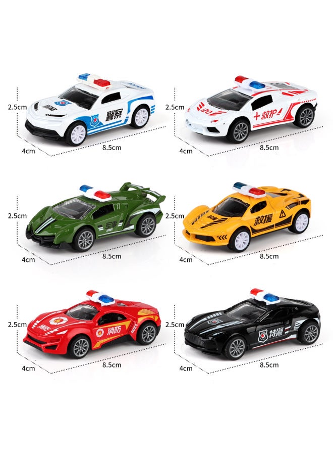 Simulation Alloy Police Car Model Children's Metal Ambulance Special Police Children's Toy Car Model Car 