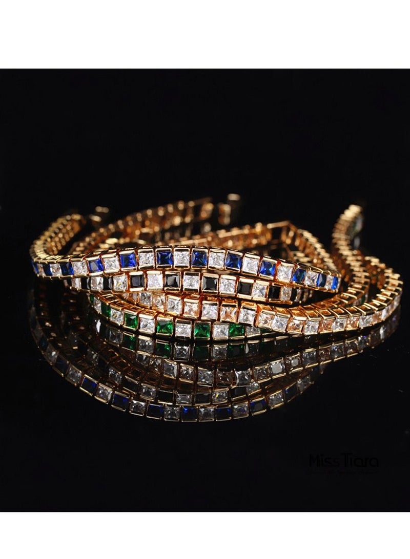 MissTiara Gold Plated with AAA Grade Zircon Bracelet 17.5cm+2cm extension  - Image 5