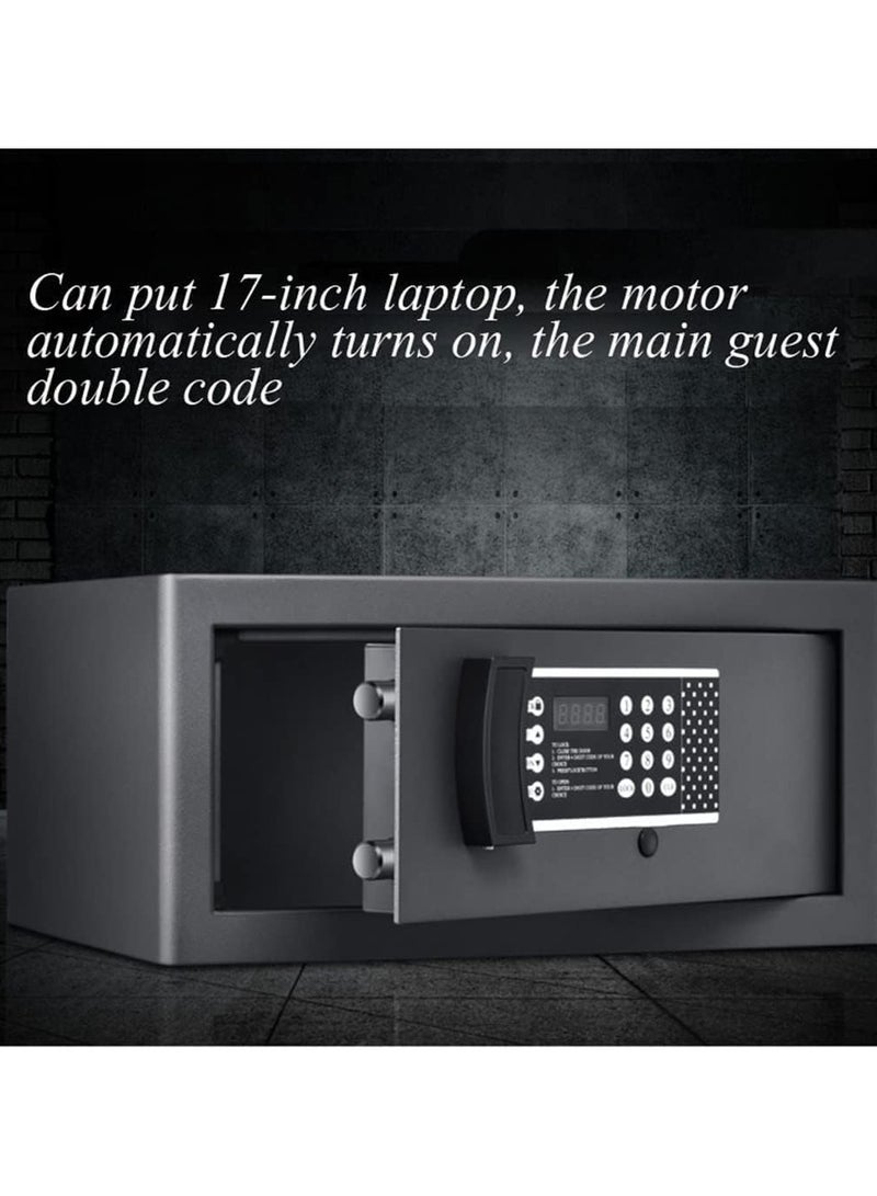 جورونب خزنة الأمان - صندوق قفل فولاذي إلكتروني آمن رقمي مع لوحة مفاتيح لحماية الأموال والمجوهرات وجوازات السفر للمنزل أو العمل أو السفر باللون الأسود - Image 3