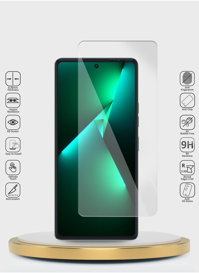 Wtech Tecno Pova 6 4G / Tecno Pova 6 Pro 5G 2024 Premium Series Curved Edges 9H 2.5D Tempered Glass Screen Protector (MSG9CN) - Clear  - Image 2