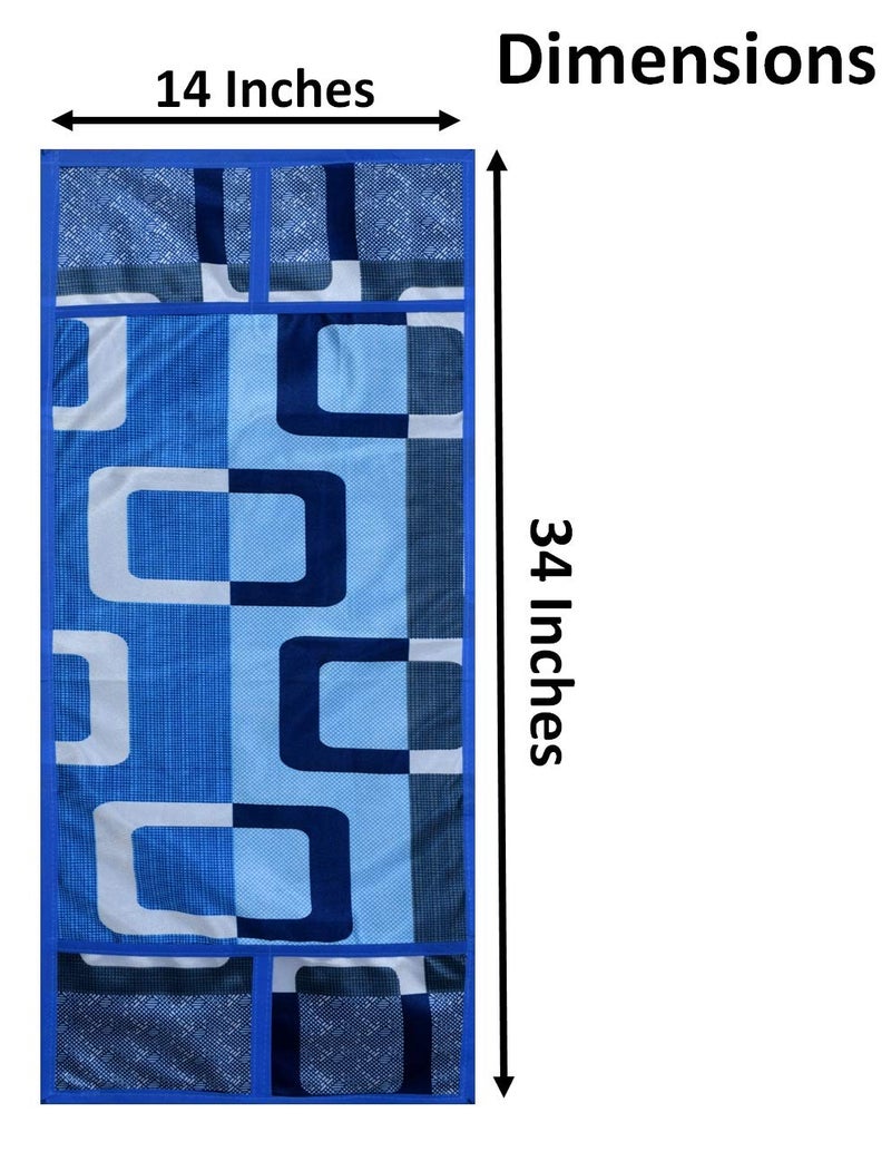 Yellow Weaves Microwave/Oven top ccover 4 Utility Pocket Color (Blue) - Image 2