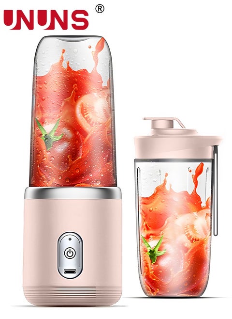 Portable Electric Juicer Blender,Wireless Powerful Fruit Vegetable Juicer Blender With 2 Juice Cup,400ML Transparent Juice Cup,For Smoothies And Shakes