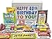 RETRO CANDY YUM Happy 40th Birthday to You for 40 Year Old Man or Woman  Classic Nostalgic Candy Assortment Gift Box Jr - Image 2