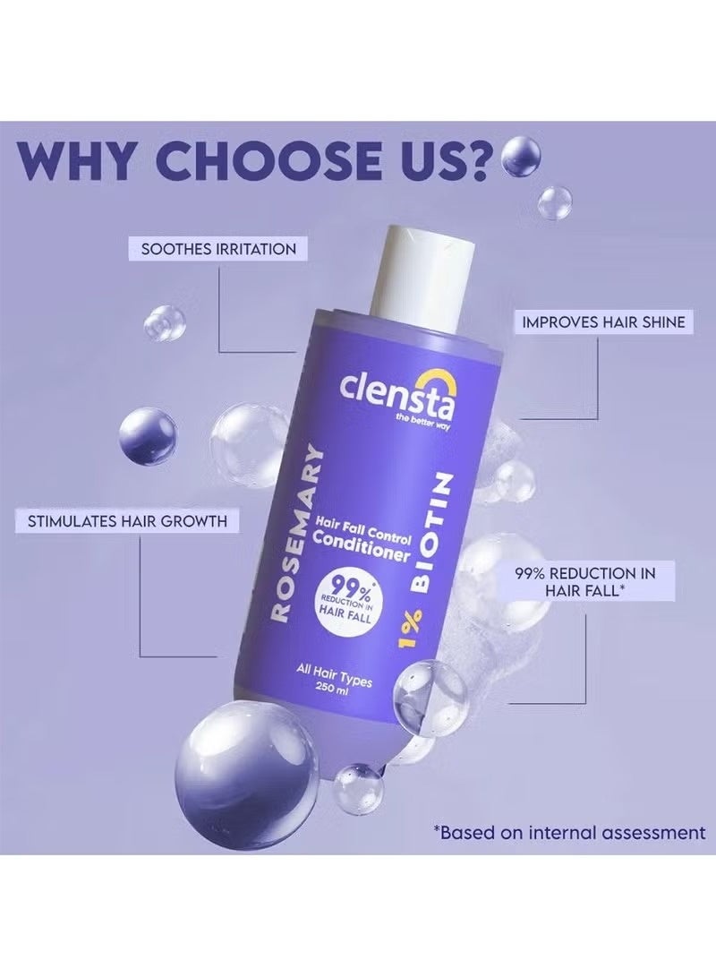 Clensta Rosemary Hair Fall Control Conditioner 250ml - Image 3