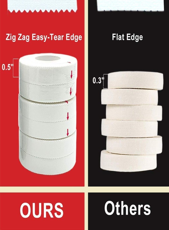 Sfuchin White Athletic Tape (6 Pack 0.5" 30ft) - Finger Tape - Medical Tape - Foot Tape - No Sticky Residue & Easy to Tear - for Rock Climbing, Jiu-Jitsu, Grappling, Martial Arts, Hockey Stick, Lifters - Image 3