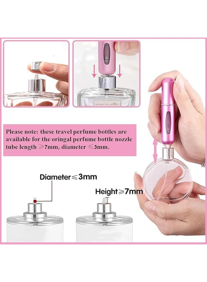 زجاجة عطر بخاخ سهلة التعبئة للسفر - زجاج ومعدن بألوان متنوعة - Image 2