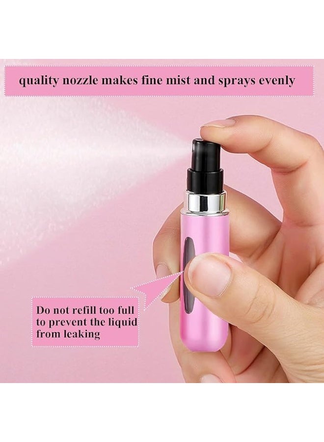 زجاجة عطر بخاخ سهلة التعبئة للسفر - زجاج ومعدن بألوان متنوعة - Image 5