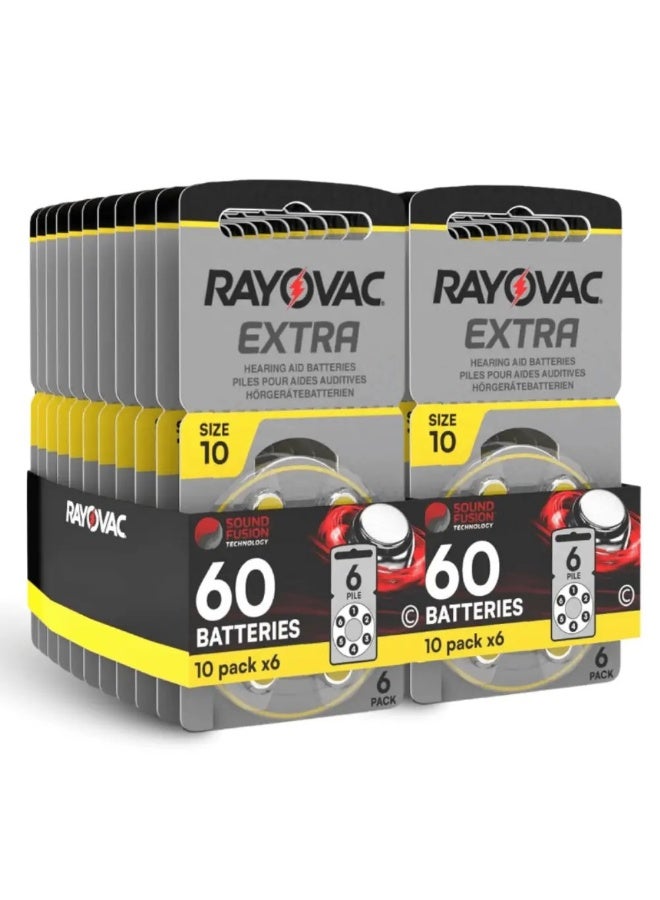 Rayovac 120-Pieces Rayovac Extra (Size 10) Hearing Aid Batteries Zinc-Air 0% Mercury - Image 1