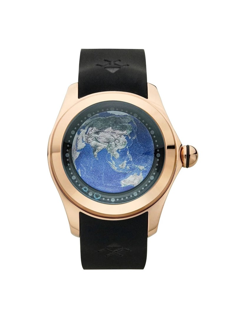 AROAQ Luxury 46mm Art Eye Dial Fashion Bubble Glass Mechanical Men's Automatic Watch