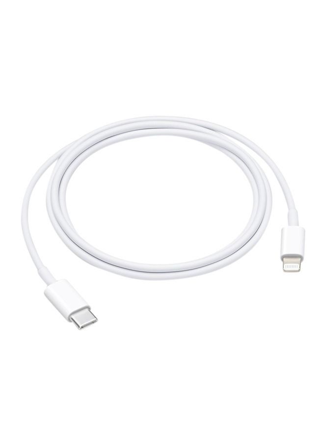 كابل USB C أصلي إلى Lightning لأجهزة Apple iPhone / iPad / Mac / iPod / AirPods ، أبيض - Image 1