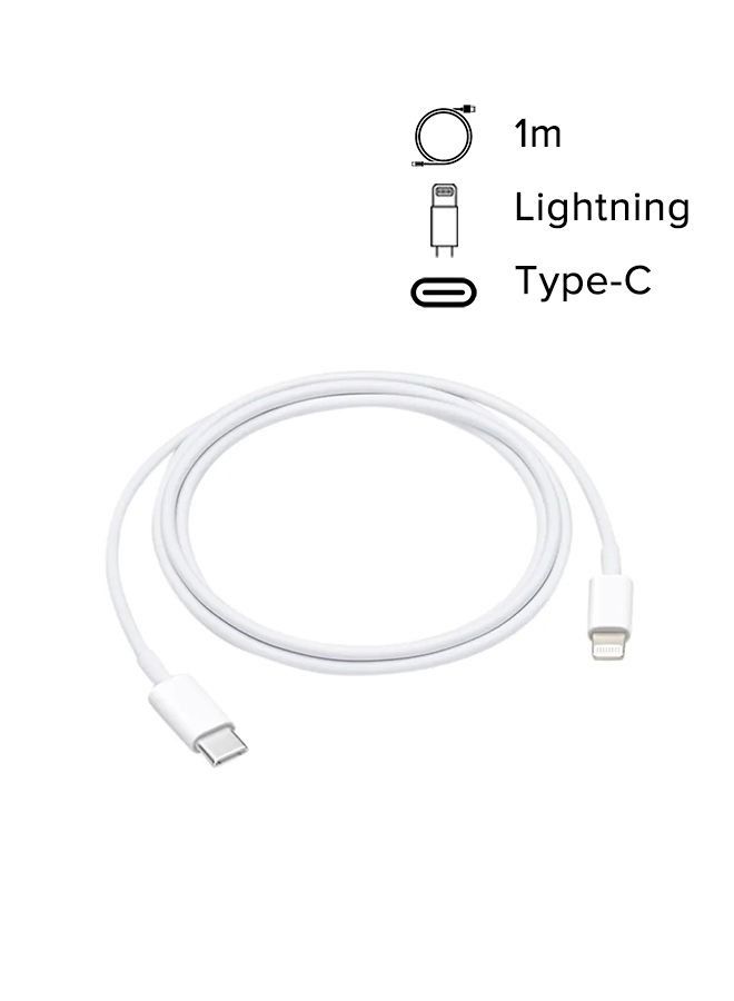 كابل USB C أصلي إلى Lightning لأجهزة Apple iPhone / iPad / Mac / iPod / AirPods ، أبيض - Image 2
