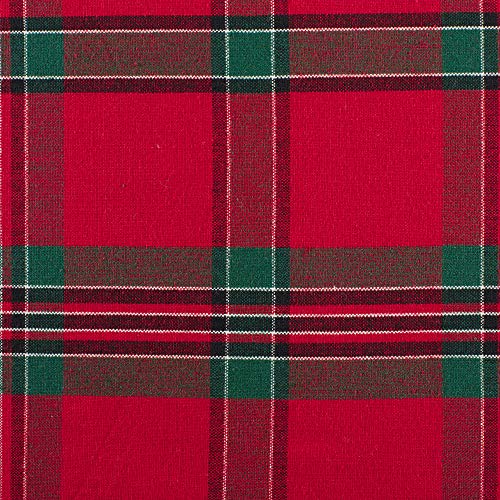 DII Farmhouse Christmas Plaid Dining Table & Kitchen Décor, Holiday Tablecloth, 70" Round, Red & Green - Image 2