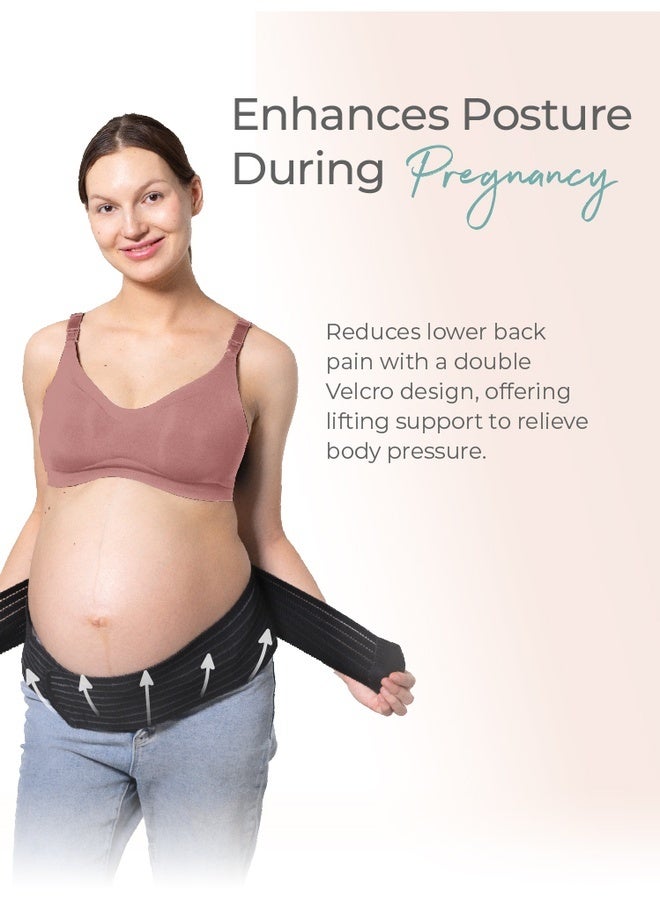 MOOIMOM Bamboo Maternity Support Belt - Black - M - Image 5