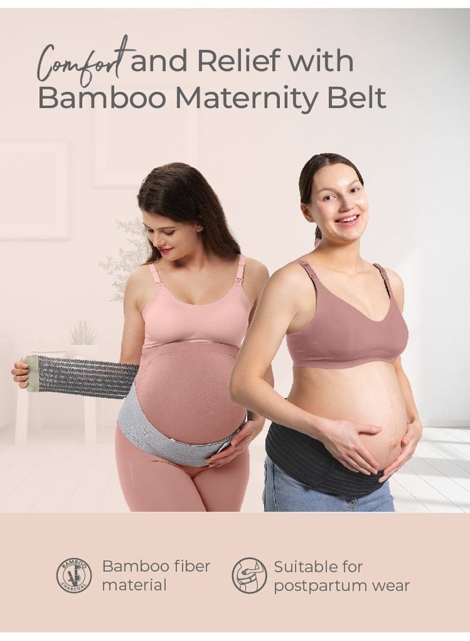 MOOIMOM Bamboo Maternity Support Belt - Black - M - Image 2