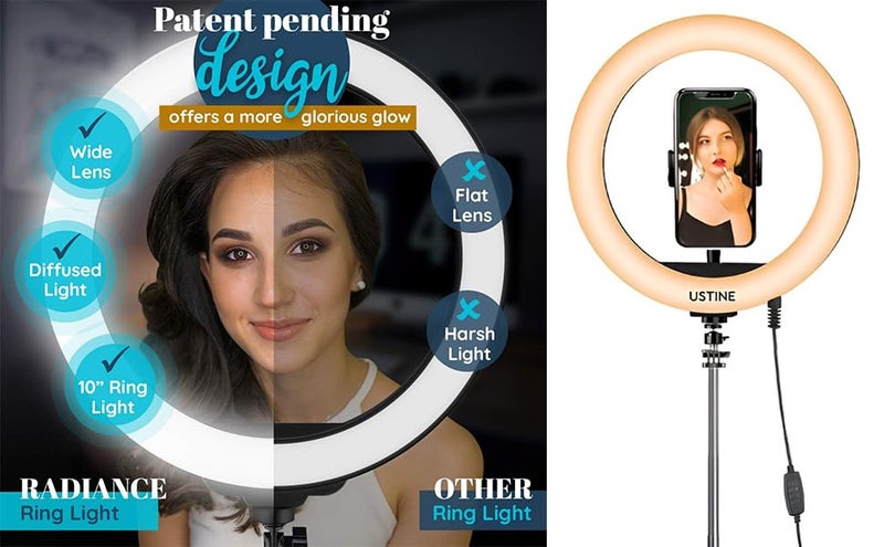 USTINE ® Youtuber Kit | 10" Ring Light | Imported mic | Extra-Long Selfie Stick with Large Reinforced Tripod Upto 67 inch/170 cm (Tripro X5 + 10" Light+Dual Wireless Mic) - Image 4