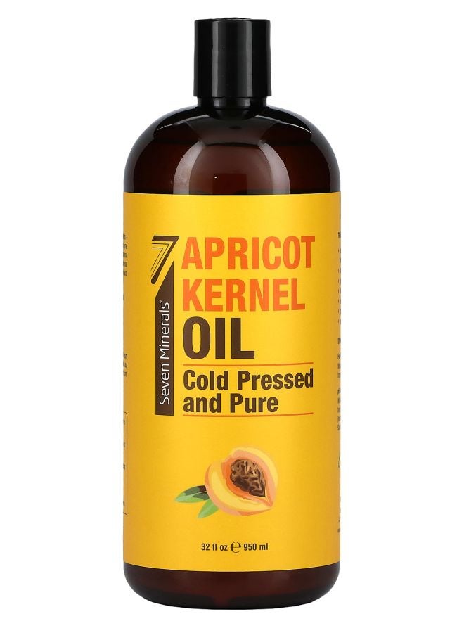 Seven Minerals Apricot Kernel Oil Cold Pressed and Pure Unscented 32 fl oz (950 ml)