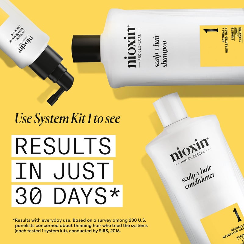 Nioxin Scalp + Hair Thickening System 1 Shampoo| For Natural or Untreated Hair with Light Thinning | With Niacinamide and Biotin | 16.9 Fl oz. - Image 4