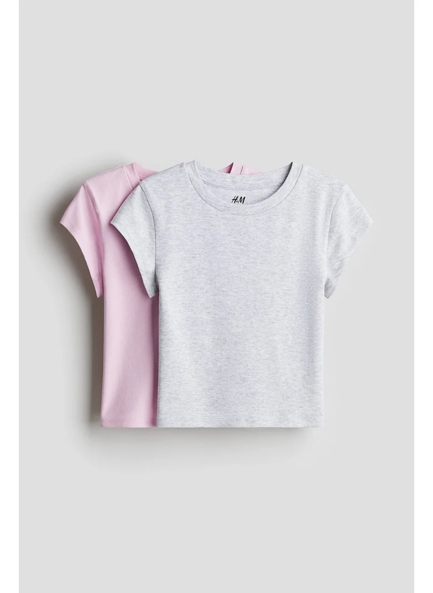 H&M 2-Pack Cotton Jersey Tops