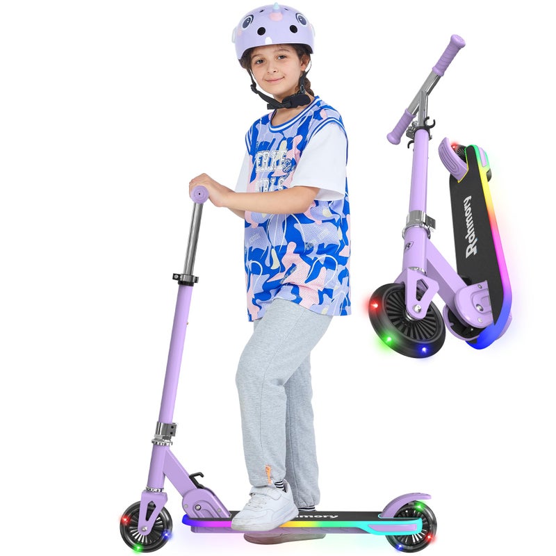 Rahmory Kick Scooter for Ages 5-12,Kid, Teens. Max Load 155 LBS. Foldable, Lightweight, with Light up Wheels and Dynamic Light Deck, Teen and Adults, 3 Adjustable Levels. - Image 1