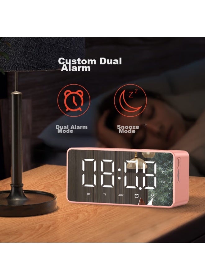 Patriots Aigo T28 Bluetooth Speaker, Smart Clock Desktop Computer Speaker, Portable Subwoofer With Card Slot, Wireless Speaker For Payment And Broadcasting, Dark Night Green - Image 2