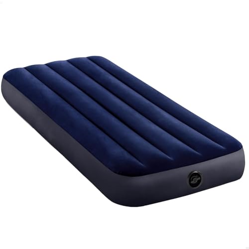 ORILEY Inflatable Air Bed Portable Mattress Quick Inflation/Deflation Blow Up Single Beds for Home Camping Travel (Dark Blue) - Image 1